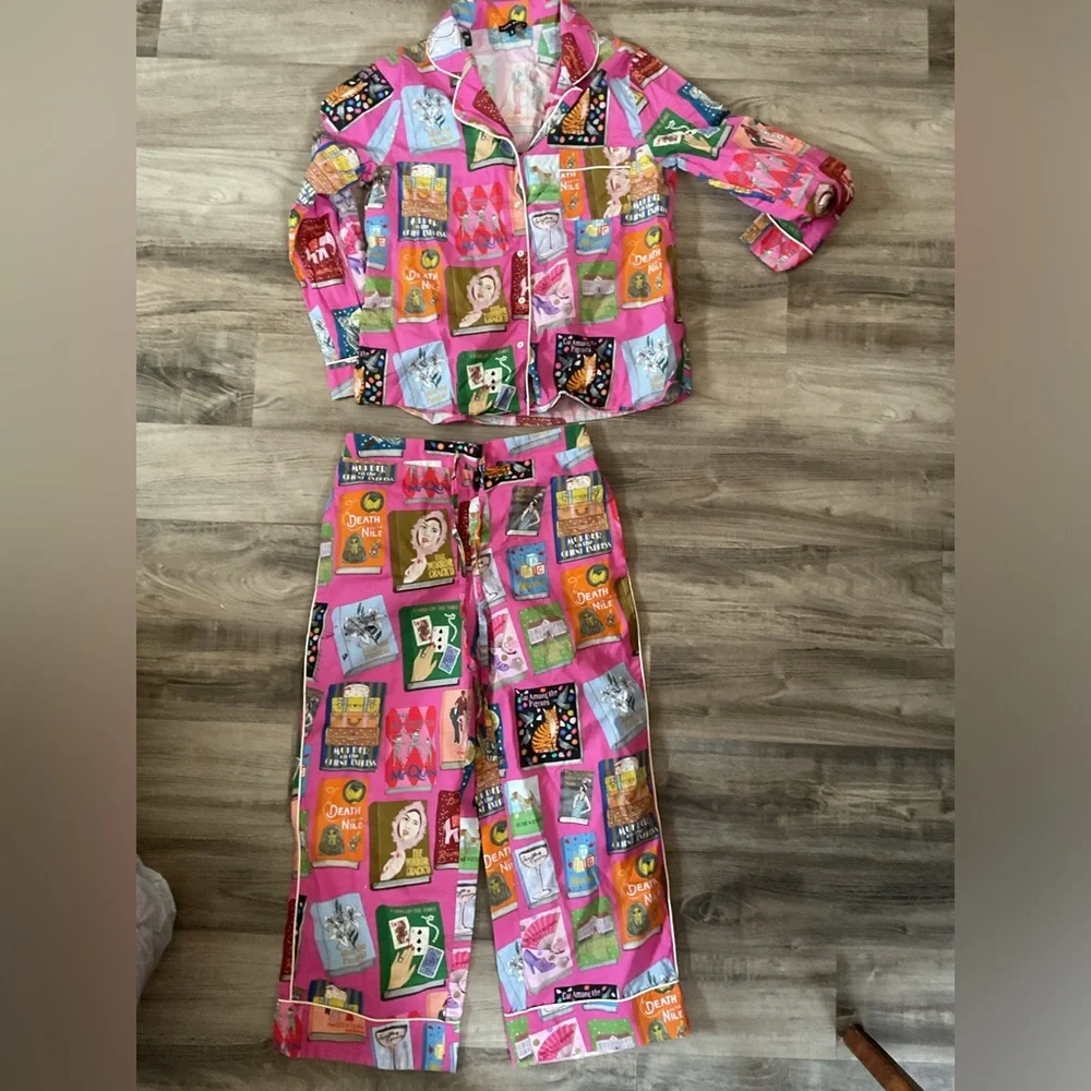 Karen Mabon Queen of Crime Cotton Pajamas Size Small